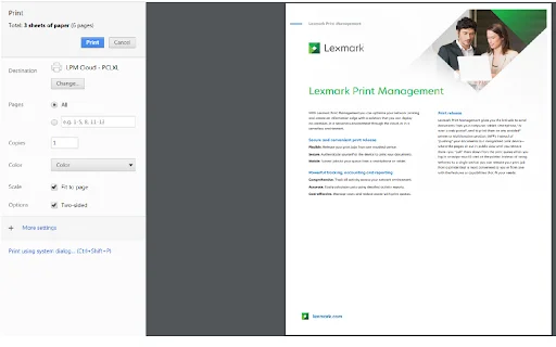 Lexmark Cloud Print Management डाउनलोड करें – सुरक्षित प्रिंटिंग - Screenshot 1