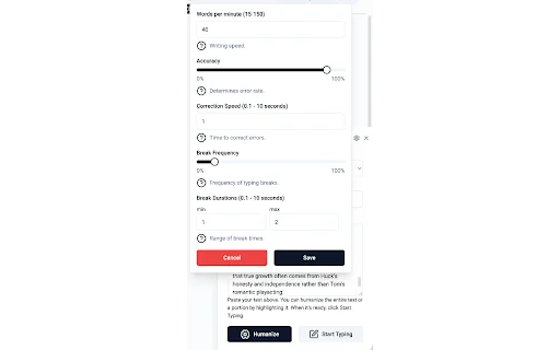 Duey.ai Humanizer & Auto Typer डाउनलोड करें – Google Docs के लिए - Screenshot 3