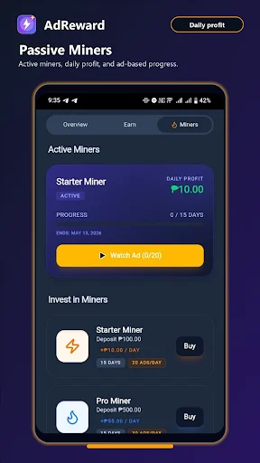 AdReward: Earn & Grow डाउनलोड करें – विज्ञापन देखकर पैसे कमाएं - Screenshot 3
