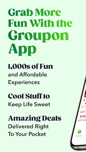 Groupon डाउनलोड करें: बेहतरीन ऑफर्स और डिस्काउंट पाएं | अभी इंस्टॉल करें - Screenshot 1
