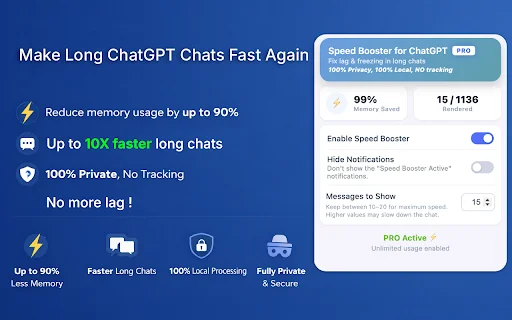 ChatGPT के लिए Speed Booster डाउनलोड करें – लैग और हैंग ठीक करें - Screenshot 4