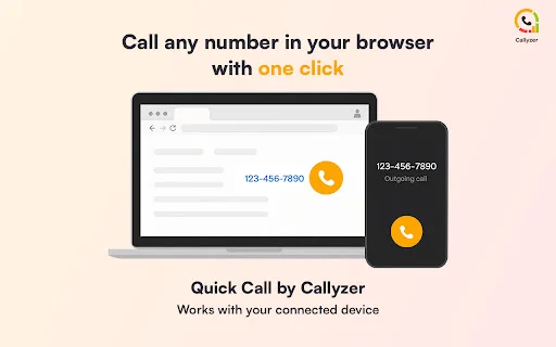 Quick Call by Callyzer डाउनलोड करें – ब्राउज़र से सीधे कॉल करें - Screenshot 2