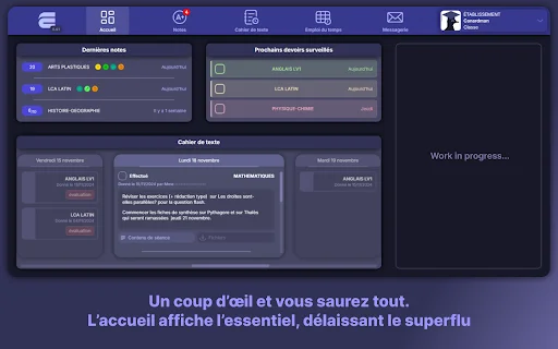 Ecole Directe Plus Unblock डाउनलोड करें – बेहतर प्रदर्शन और UI - Screenshot 3