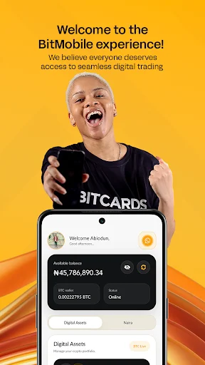 BitMobile डाउनलोड करें – नाइजीरिया का नंबर 1 बिटकॉइन और गिफ्टकार्ड ट्रेडिंग ऐप - Screenshot 1