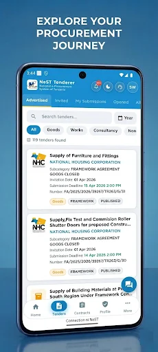NeST Tenderer ऐप डाउनलोड करें – सरकारी टेंडर और खरीद प्रक्रिया - Screenshot 7