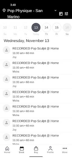 Pop Physique ऐप डाउनलोड करें – फिटनेस क्लास बुक करें - Screenshot 2