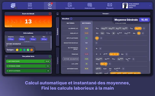 Ecole Directe Plus Unblock डाउनलोड करें – बेहतर प्रदर्शन और UI - Screenshot 1
