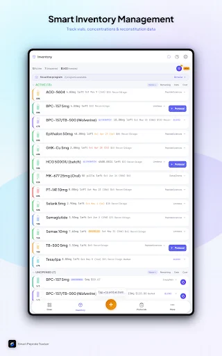 Smart Peptide Tracker डाउनलोड करें – पेप्टाइड लॉगिंग ऐप - Screenshot 17