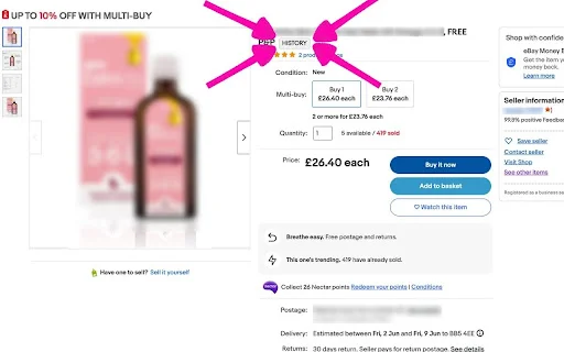 eBay Sold History Button डाउनलोड करें – eBay बिक्री इतिहास देखें - Screenshot 1
