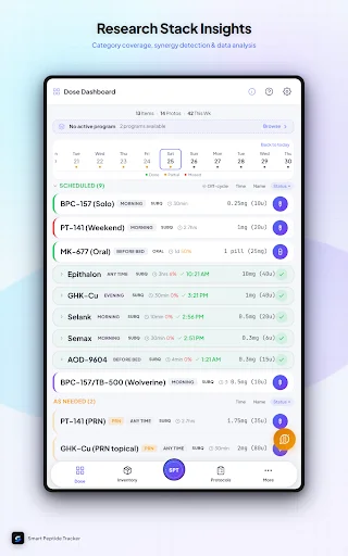 Smart Peptide Tracker डाउनलोड करें – पेप्टाइड लॉगिंग ऐप - Screenshot 15