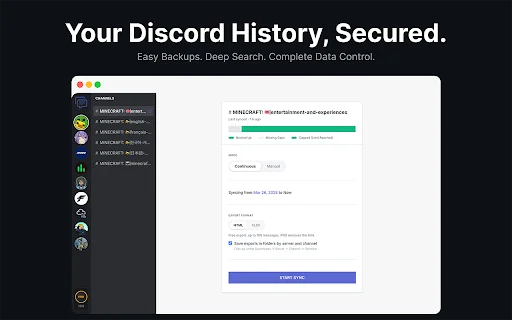 Discord Chat Exporter डाउनलोड करें – सुरक्षित रूप से चैट बैकअप लें - Screenshot 1
