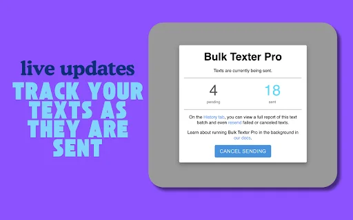 Bulk Texter Pro डाउनलोड करें – बल्क SMS और मैसेजिंग टूल - Screenshot 4