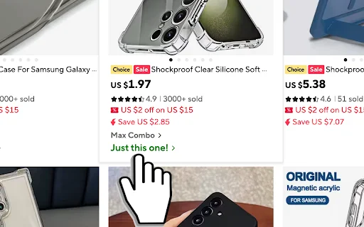 Skip AliExpress Bundle Deals डाउनलोड करें – सीधे उत्पाद खरीदें - Screenshot 1
