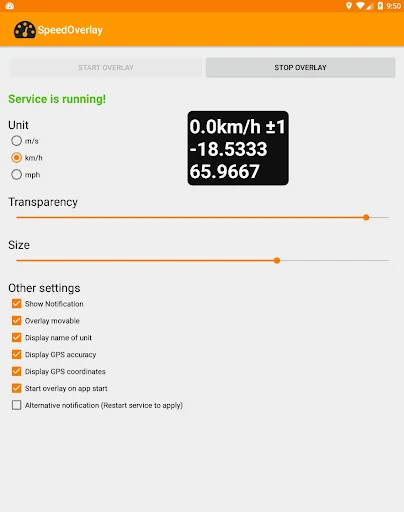 Speed Overlay डाउनलोड करें – सटीक GPS स्पीडोमीटर और नेविगेशन टूल - Screenshot 10
