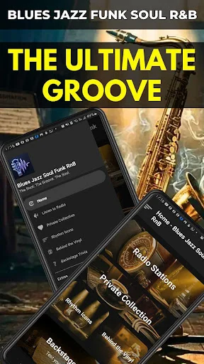 Blues, Jazz, Funk & Soul Radio डाउनलोड करें – सर्वश्रेष्ठ संगीत ऐप - Screenshot 1