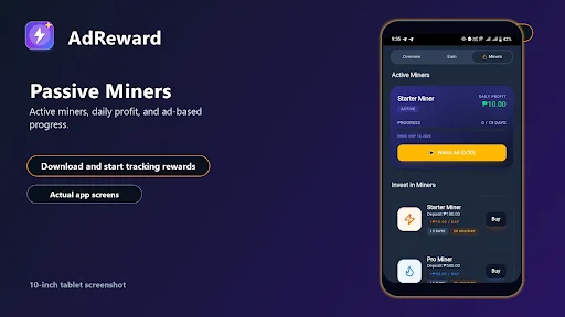 AdReward: Earn & Grow डाउनलोड करें – विज्ञापन देखकर पैसे कमाएं - Screenshot 19