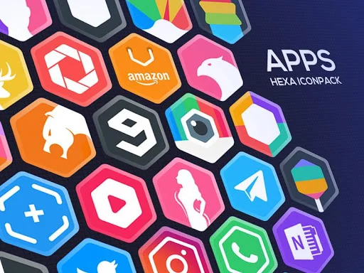 Hexa Icon Pack डाउनलोड करें – अनोखे हेक्सागोनल आइकॉन स्टाइल - Screenshot 6