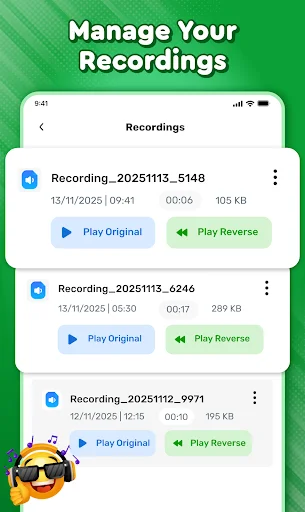 Reverse Play : Sing Challenge डाउनलोड करें – मजेदार वॉयस रिवर्स ऐप - Screenshot 12