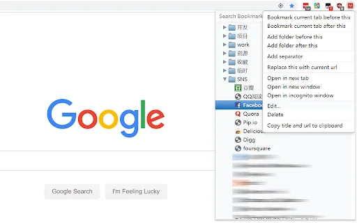 vBookmarks डाउनलोड करें – Chrome के लिए बेहतरीन बुकमार्क मैनेजर - Screenshot 1