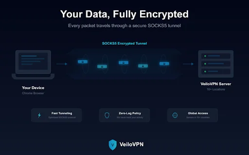 VeiloVPN डाउनलोड करें – Chrome के लिए तेज़ और सुरक्षित VPN - Screenshot 2