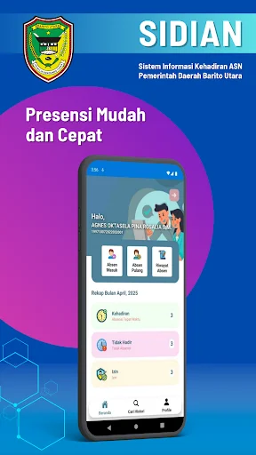 Sidian Barut डाउनलोड करें – डिजिटल उपस्थिति प्रबंधन ऐप - Screenshot 1
