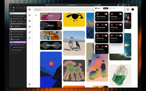 Tabs++ डाउनलोड करें – ब्राउज़र टैब मैनेजमेंट और वर्कस्पेस टूल - Screenshot 1
