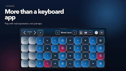 MuseLead Synthesizer डाउनलोड करें – बेहतरीन Android MPE MIDI कंट्रोलर - Screenshot 2