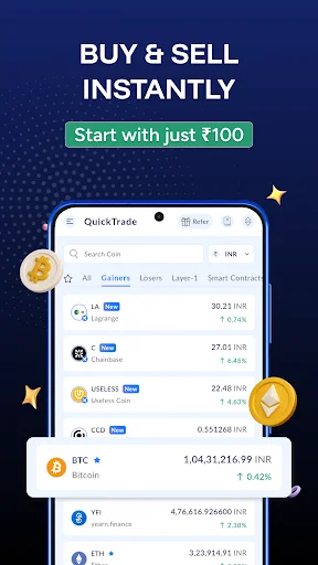 ZebPay ऐप डाउनलोड करें – भारत में बिटकॉइन और क्रिप्टो ट्रेडिंग करें - Screenshot 5