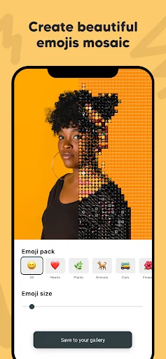 Emoji Photo Mosaic ऐप डाउनलोड करें – अपनी तस्वीरों को इमोजी आर्ट बनाएं - Screenshot 1