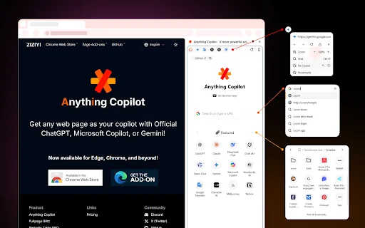 Anything Copilot डाउनलोड करें – ब्राउज़र में AI साइडबार और मिनी विंडो - Screenshot 2