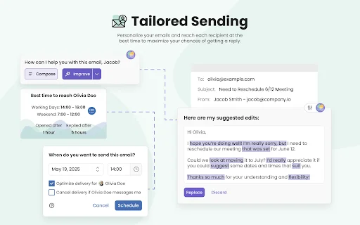 Gmail के लिए Mailbutler डाउनलोड करें – स्मार्ट AI और ईमेल ट्रैकिंग - Screenshot 1