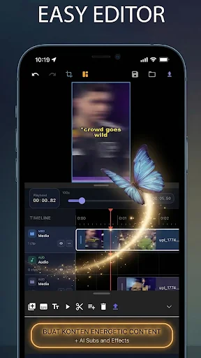 Auto Clipper: AI Editor डाउनलोड करें – AI के साथ वीडियो एडिटिंग - Screenshot 5