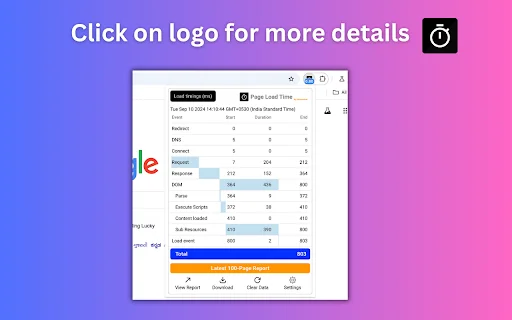 Page Load Timer डाउनलोड करें – वेबसाइट की स्पीड चेक करें - Screenshot 3