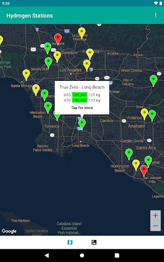 Hydrogen Stations USA डाउनलोड करें – हाइड्रोजन फ्यूल स्टेशन खोजें - Screenshot 10