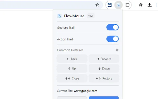 FlowMouse डाउनलोड करें – बेहतरीन माउस जेस्चर और सुपर ड्रैग एक्सटेंशन - Screenshot 5