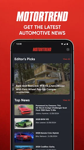 MotorTrend ऐप डाउनलोड करें – ऑटोमोबाइल समाचार और डिजिटल मैगजीन - Screenshot 1