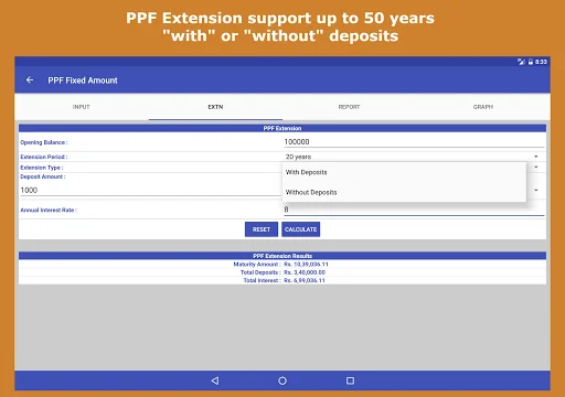 Financial Calculator India डाउनलोड करें – EMI, SIP और टैक्स कैलकुलेटर - Screenshot 24