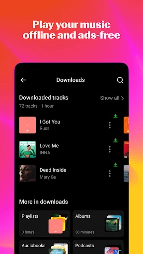 Yandex Music, Books & Podcasts डाउनलोड करें – गाने और पॉडकास्ट - Screenshot 7